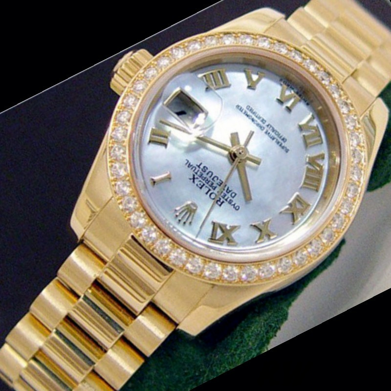 Rolex Datejust 179138 White Mother Of Pearl Roman Numeral Dial 26MM Lady Replica Watch - Replica Factory