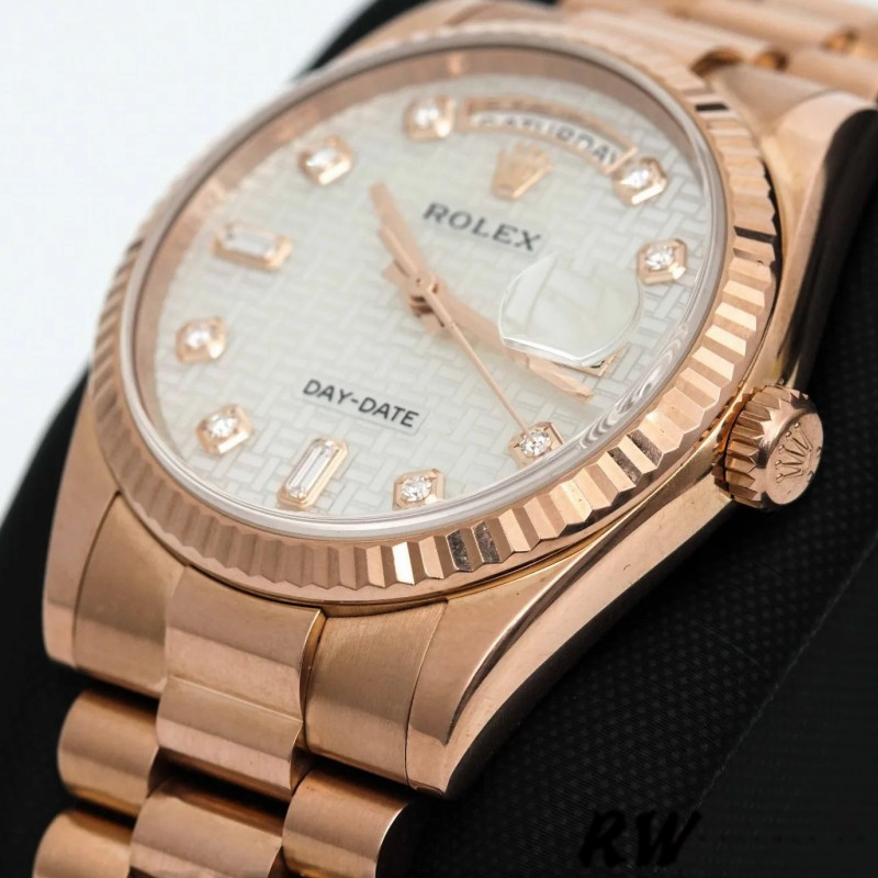 Rolex Day-Date 118235 Mother of Pearl White Dial 36mm Unisex Replica Watch - Replica Factory
