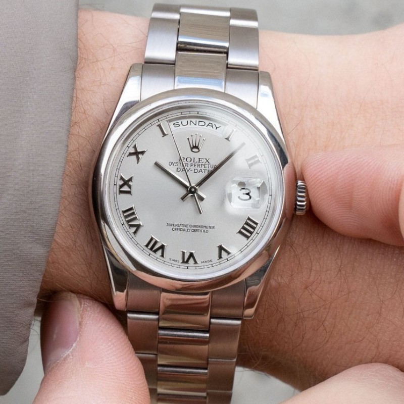 Rolex Day-Date 118209 White Dial 36mm Unisex Replica Watch - Replica Factory