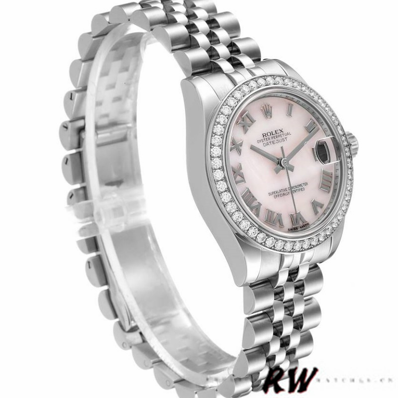 Rolex Datejust 178384 Pink Mother of Pearl Dial 31MM Lady Replica Watch - Replica Factory