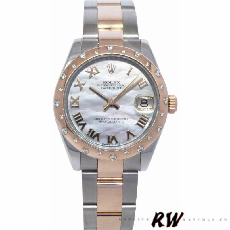 Rolex Datejust 178341 White Mother of Pearl Dial 31MM Lady Replica Watch - Replica Factory