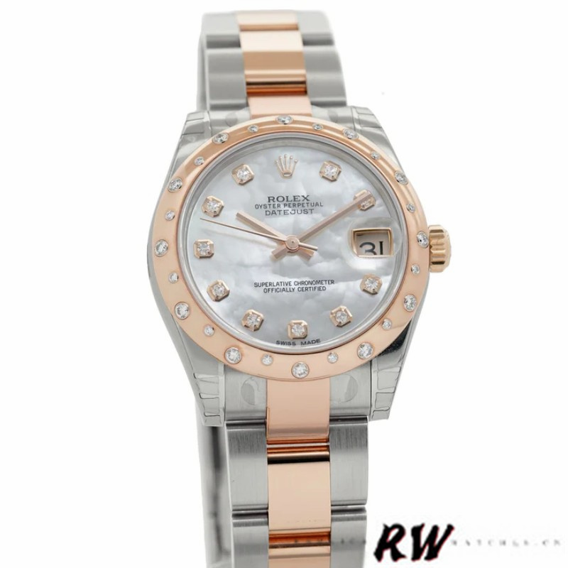 Rolex Datejust 178341 White Mother of Pearl Diamonds Dial 31MM Lady Replica Watch