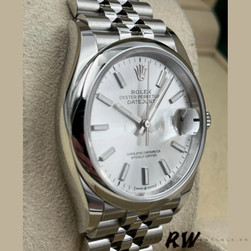 Rolex Datejust 126200 Silver Dial Stainless Steel 36MM Unisex Replica Watch - Replica Factory