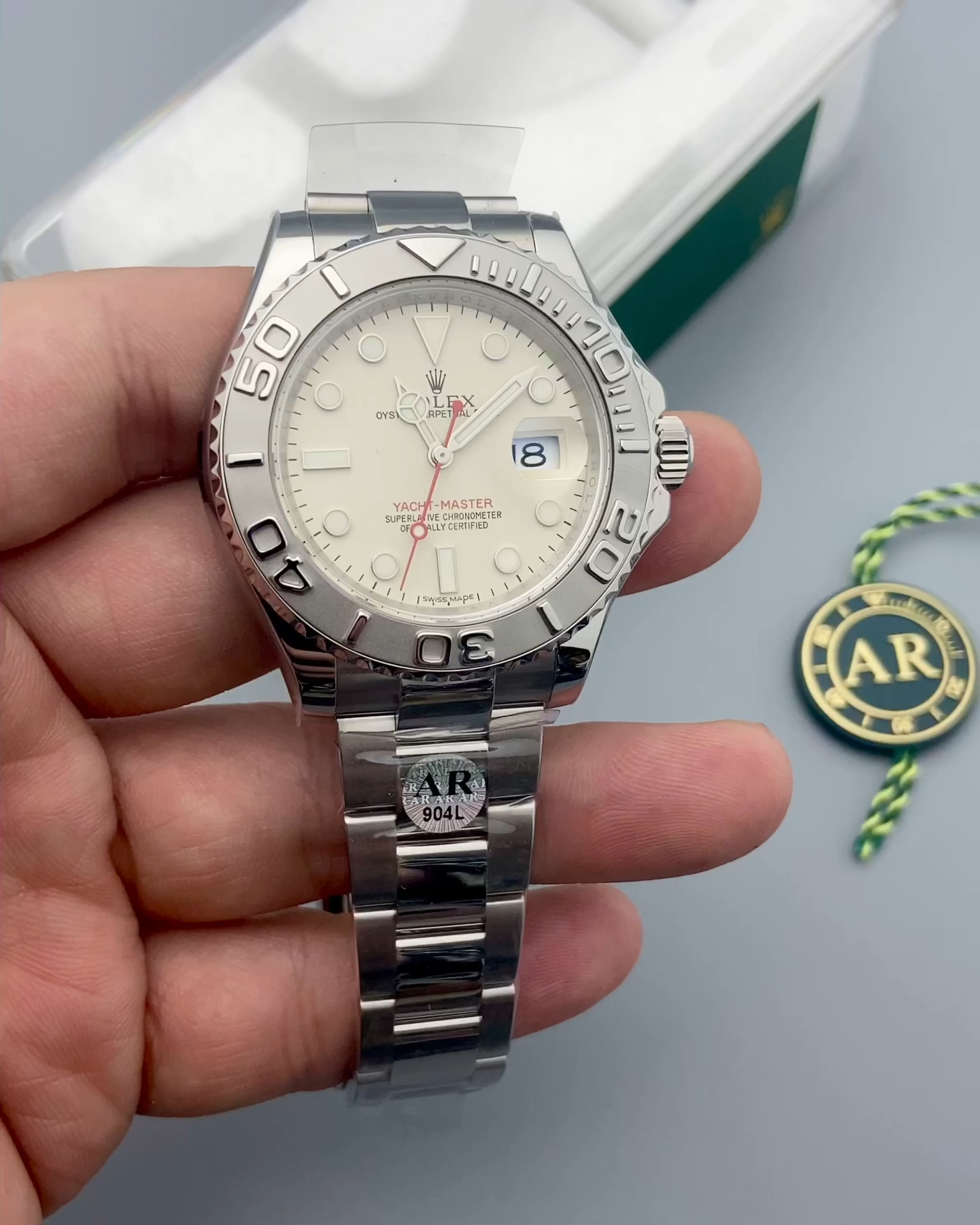 Rolex Yacht Master 16622 Silver Dial 40mm Mens Replica Ratch - Video