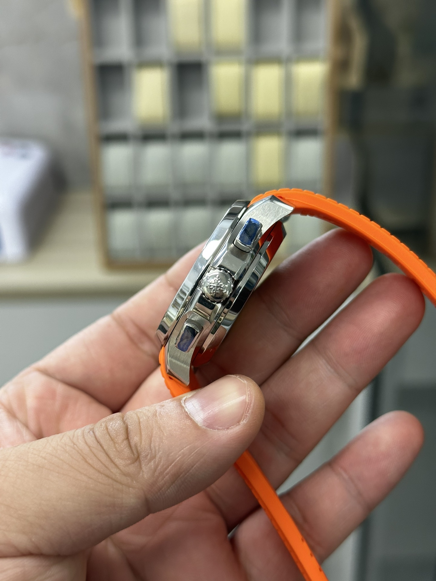 Replica Patek Philippe Aquanaut 5968A 001 Chronograph Orange Rubber 42mm - Replica Factory