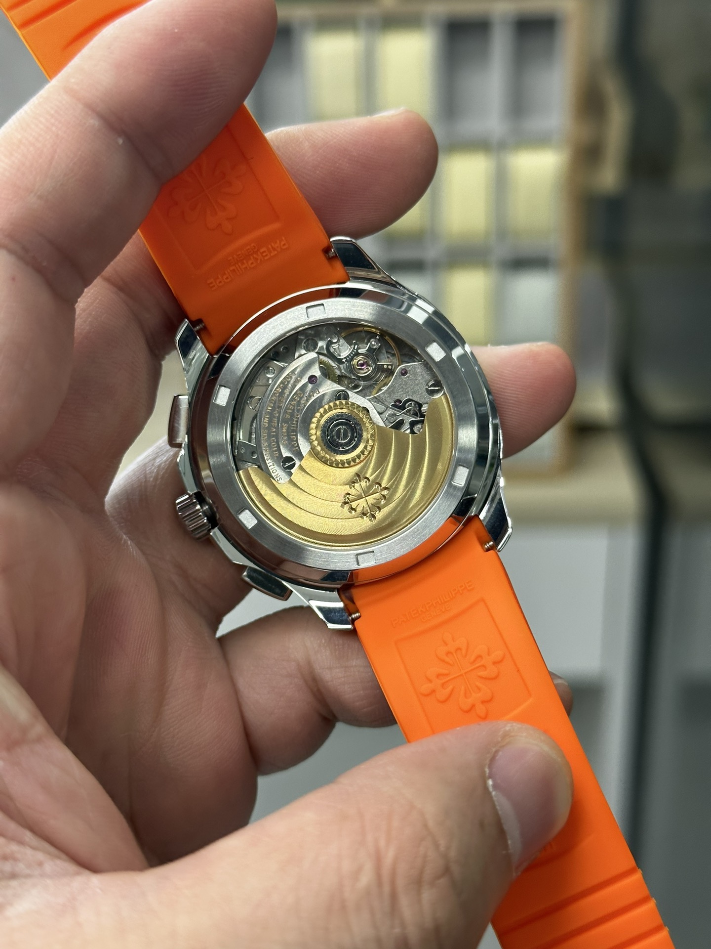 Replica Patek Philippe Aquanaut 5968A 001 Chronograph Orange Rubber 42mm - Replica Factory