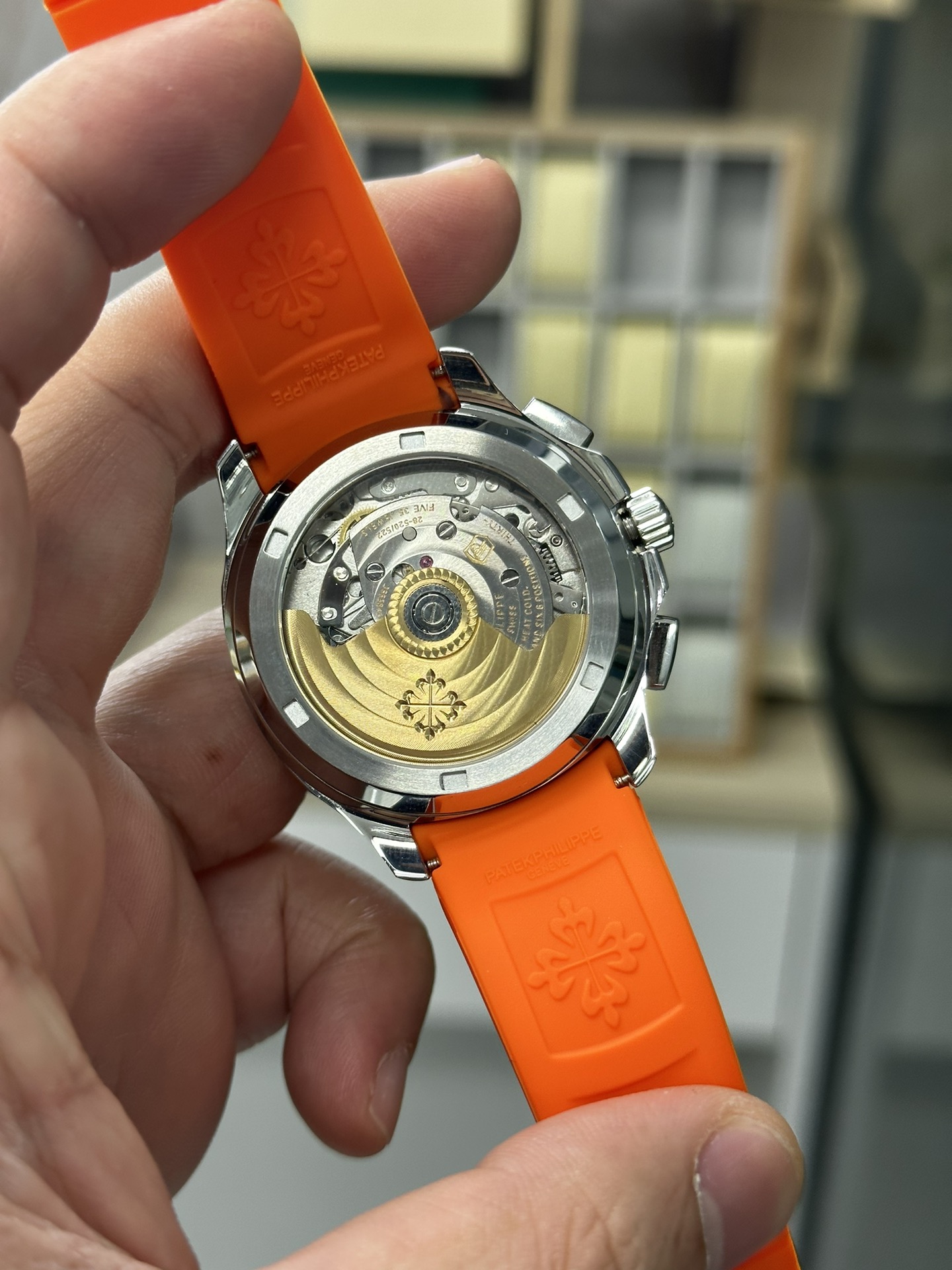 Replica Patek Philippe Aquanaut 5968A 001 Chronograph Orange Rubber 42mm - Replica Factory