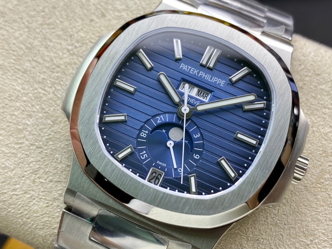 Patek Philippe Nautilus 5726 1A 001 40.5mm Stainless Steel Blue Dial Watch - Replica Factory