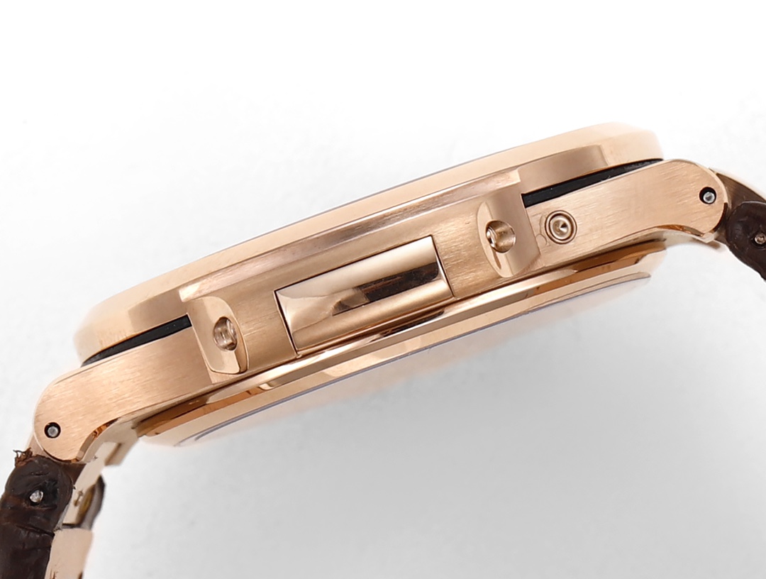 Patek Philippe Nautilus Moon Phases Rose & White Gold Slate Brown Dial 5712GR 001 - Replica Factory