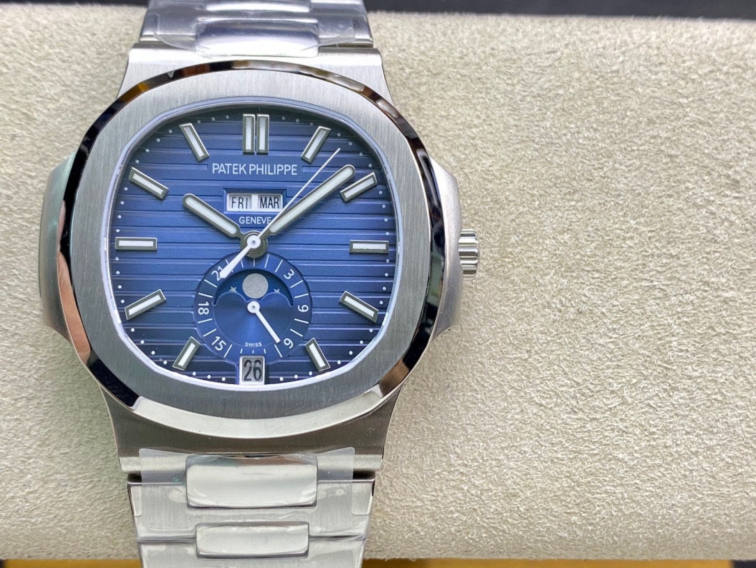 Patek Philippe Nautilus 5726 1A 001 40.5mm Stainless Steel Blue Dial Watch - Replica Factory