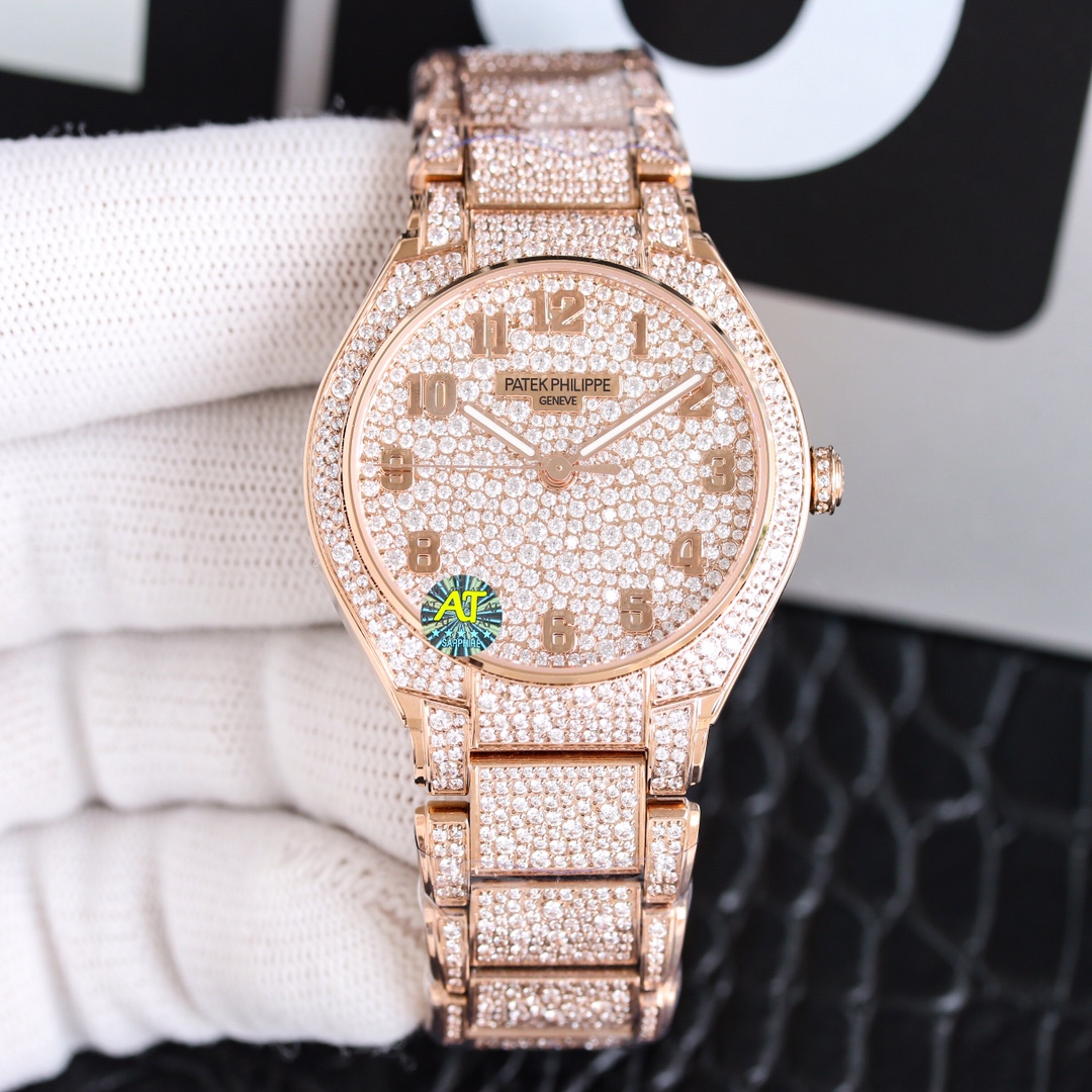 Patek Philippe Twenty~4 Automatic Haute Joaillerie Rose Gold 7300 1450R 001 - Replica Factory