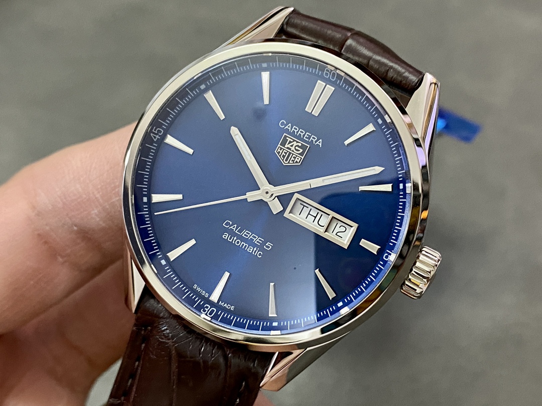 TAG Heuer Carrera Calibre 5 Day Date Blue Dial WAR201E.FC6291 - Replica Factory