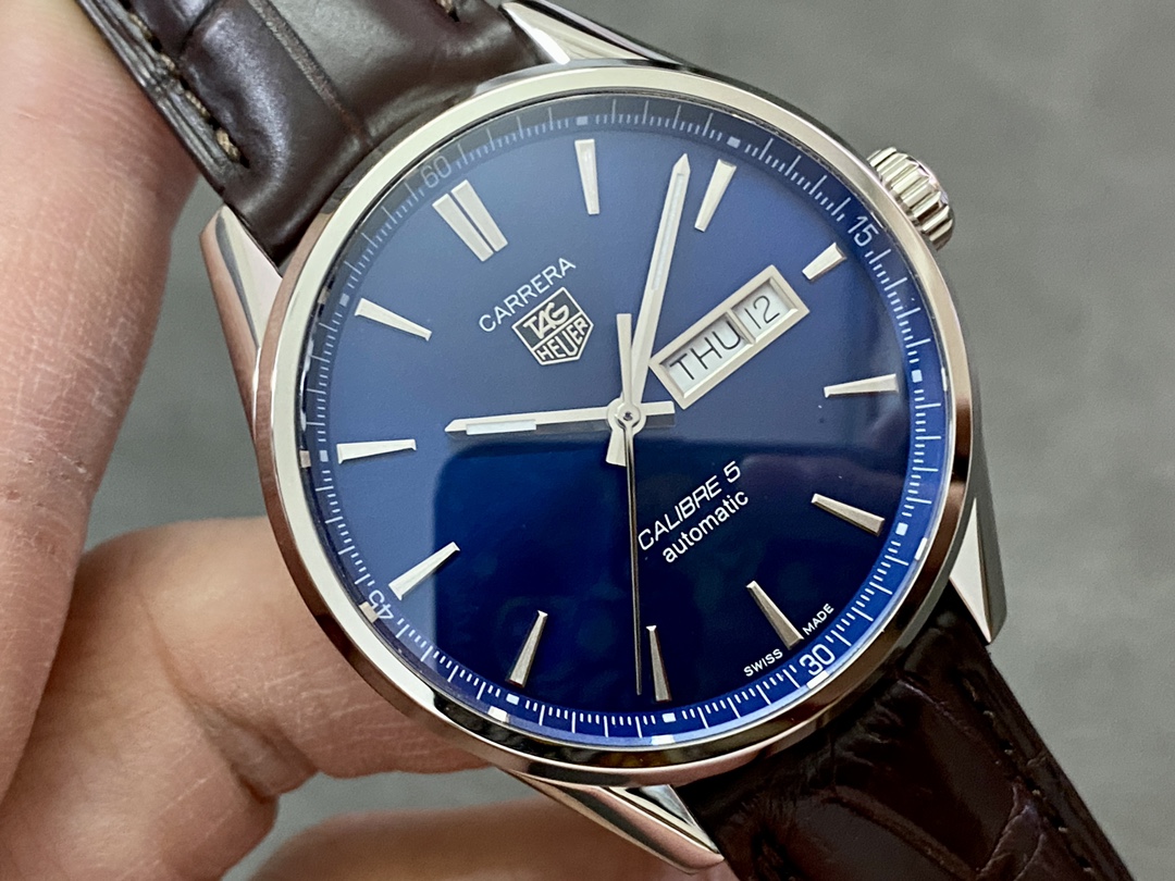 TAG Heuer Carrera Calibre 5 Day Date Blue Dial WAR201E.FC6291 - Replica Factory