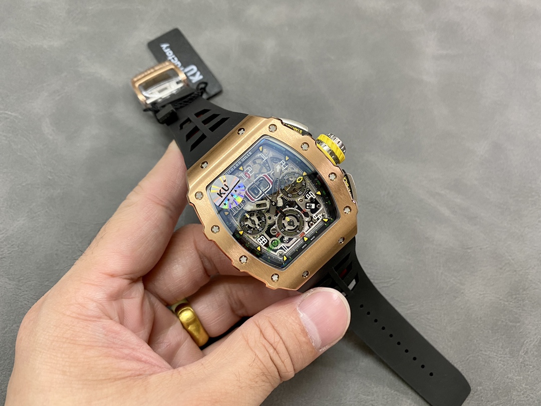 Richard Mille RM11-03 Carbon Automatic Flyback Chronograph Rose Gold - Replica Factory