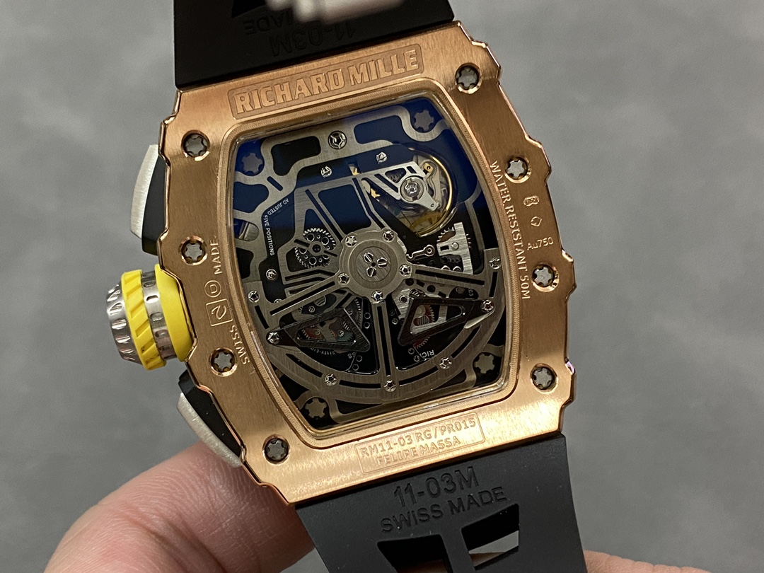 Richard Mille RM11-03 Carbon Automatic Flyback Chronograph Rose Gold - Replica Factory