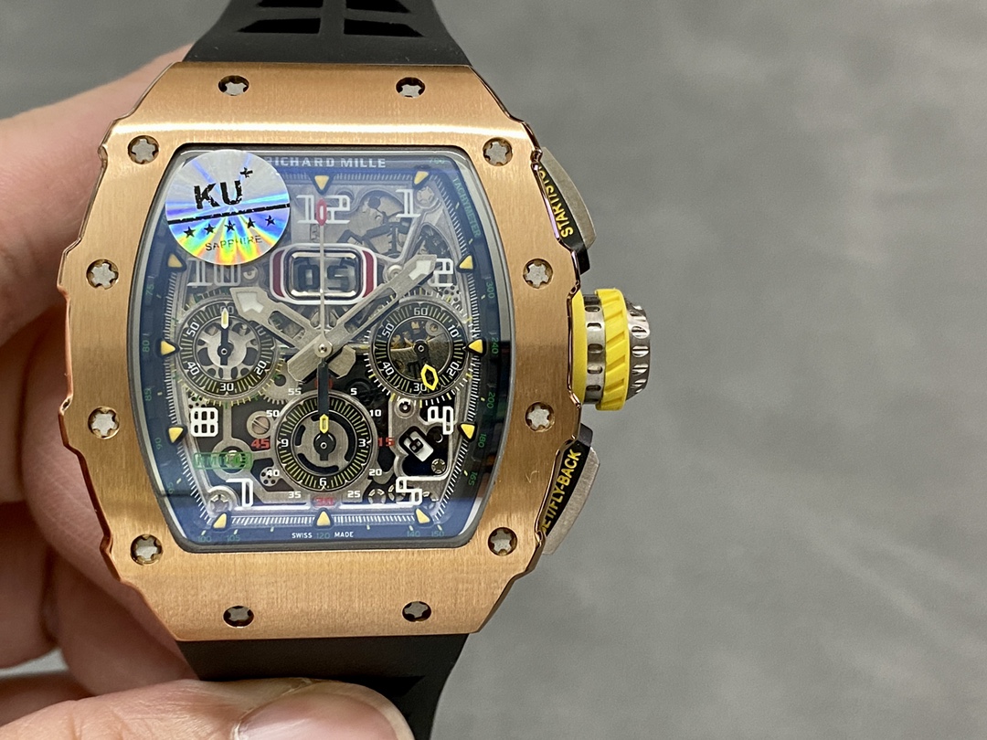 Richard Mille RM11-03 Carbon Automatic Flyback Chronograph Rose Gold - Replica Factory