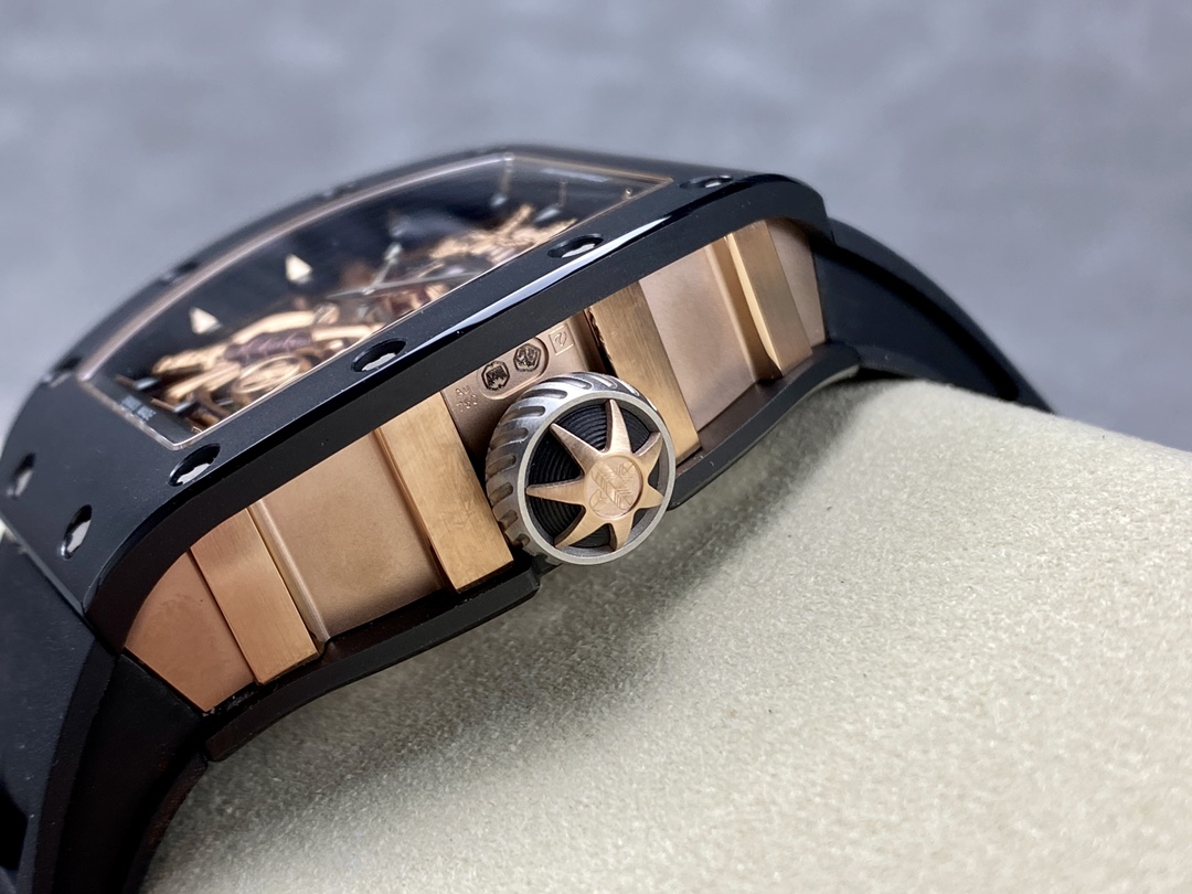 Richard Mille RM47 Edition Tourbillon Skeleton Black Ceramic Casing Watch - Replica Factory