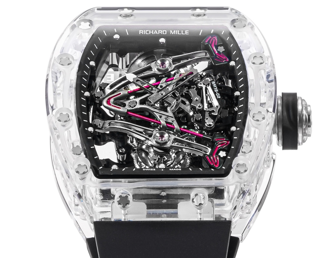 Richard Mille RM38-02 Tourbillon Movement Edition Crystal Black Rubber Strap - Replica Factory