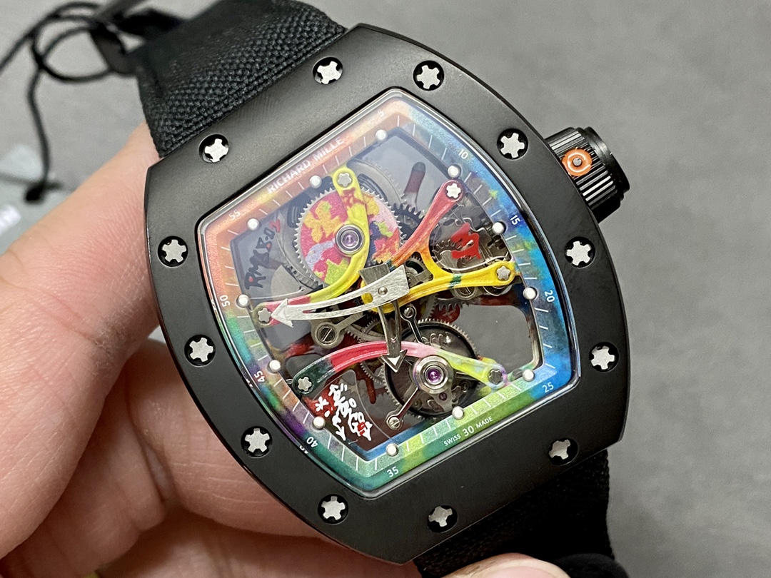 Richard Mille RM 68-01 Tourbillon Cyril Kongo Carbon Fiber Black - Replica Factory