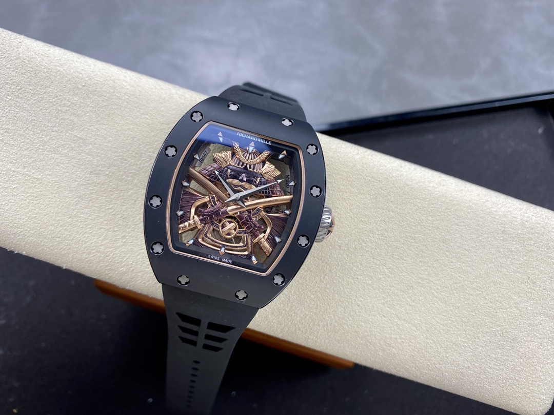 Richard Mille RM47 Edition Tourbillon Skeleton Black Ceramic Casing Watch - Replica Factory