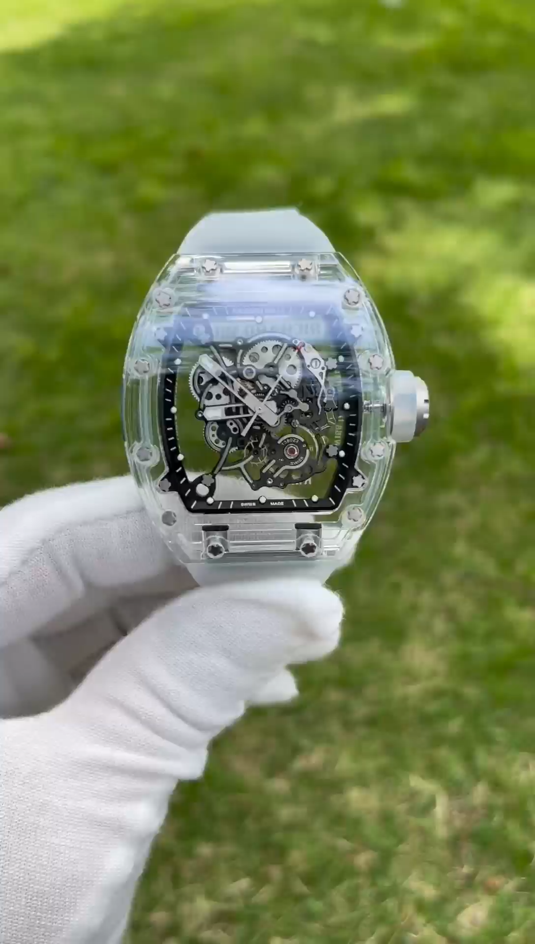 Richard Mille RM055 Transparent Case Skeleton Dial - Replica Factory