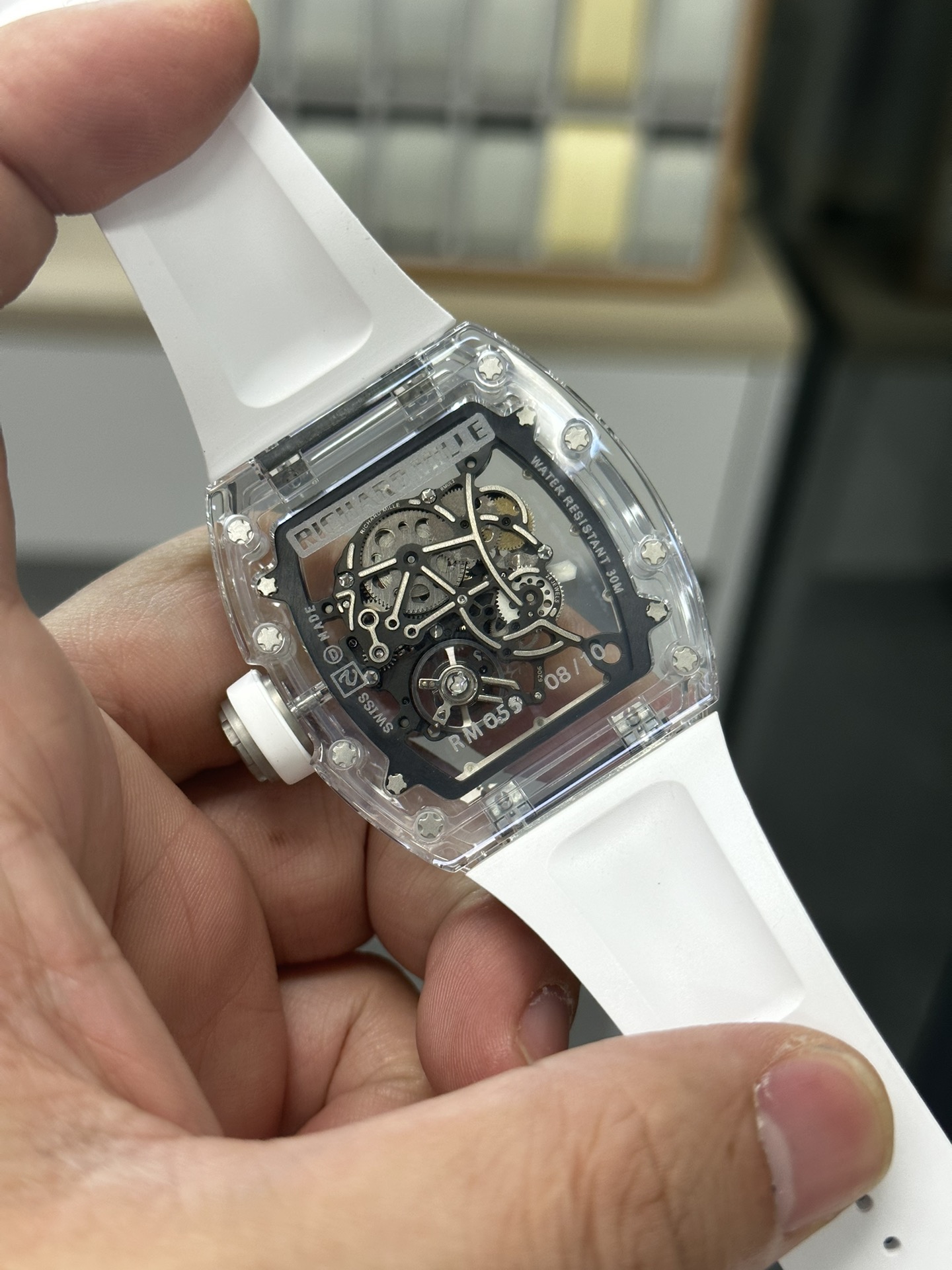 Richard Mille RM055 Transparent Case Skeleton Dial - Replica Factory