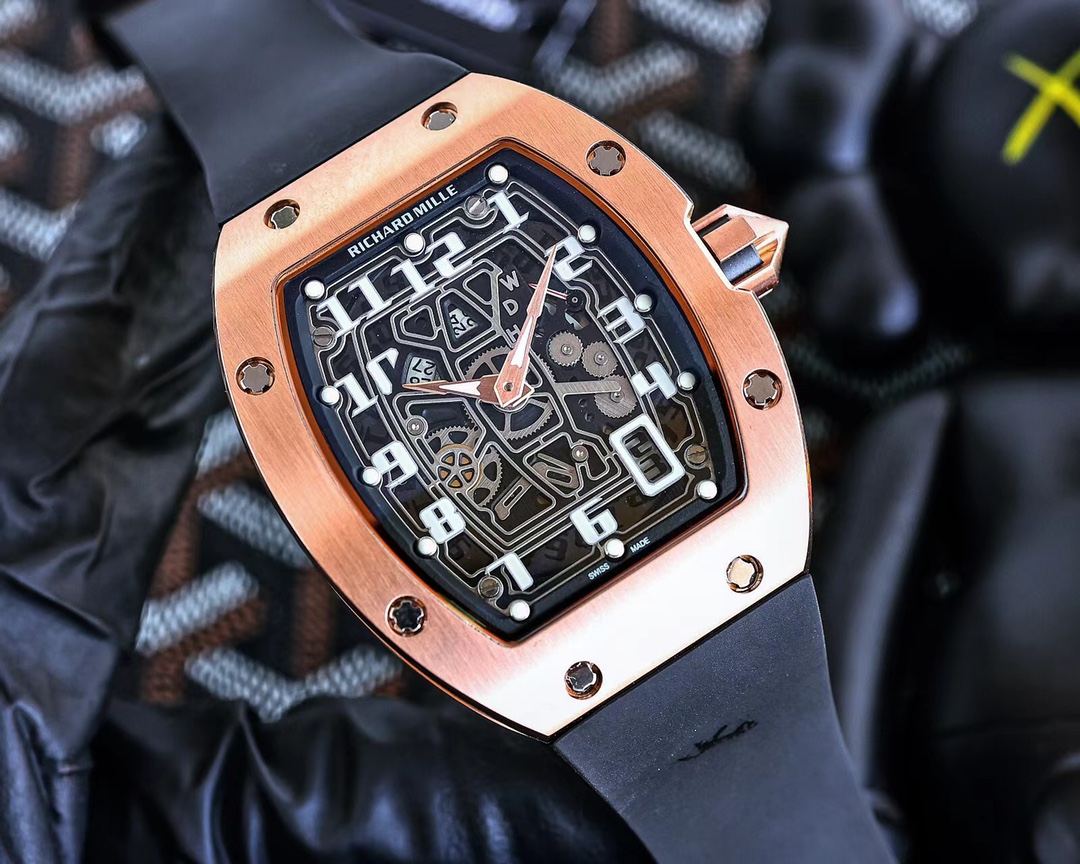 Richard Mille RM 67-01 Skeleton Arabic Automatic Winding Rose Gold Watch - Replica Factory