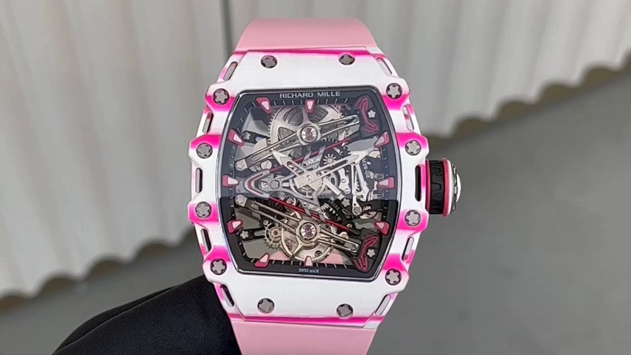 Richard Mille RM 38 02 Bubba Watson Tourbillon Pink Rubber Strap