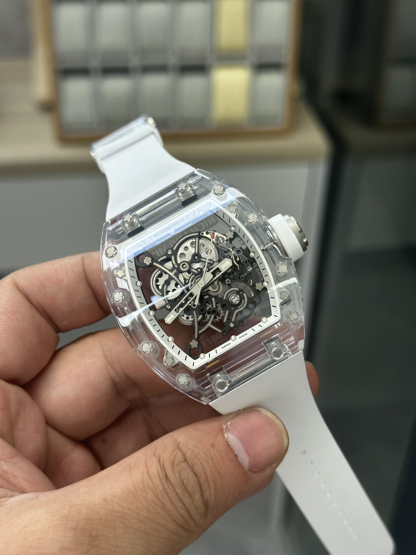 Richard Mille RM055 Transparent Case Skeleton Dial - Replica Factory