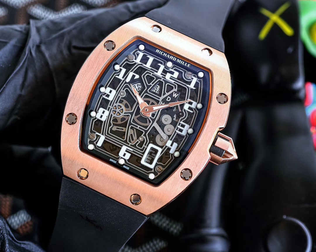 Richard Mille RM 67-01 Skeleton Arabic Automatic Winding Rose Gold Watch - Replica Factory