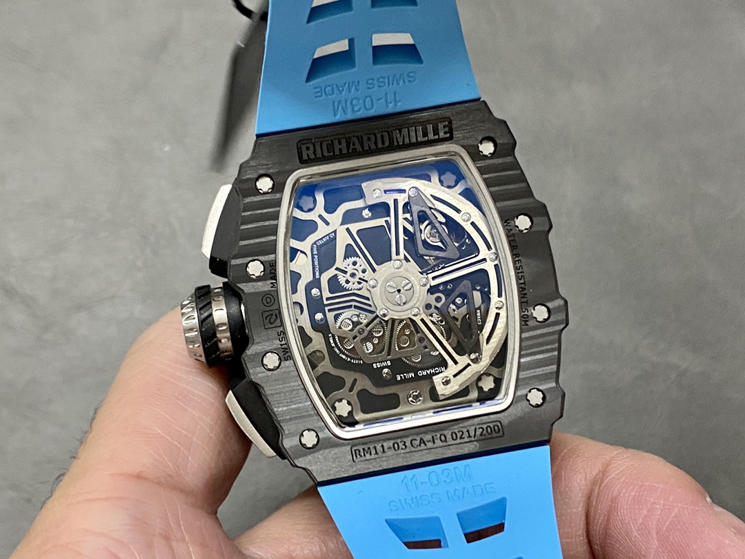 Richard Mille RM 11-03 Automatic Flyback Chronograph Blue Watch - Replica Factory