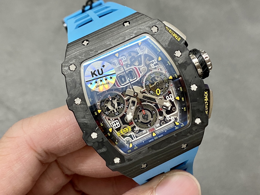 Richard Mille RM 11-03 Automatic Flyback Chronograph Blue Watch - Replica Factory