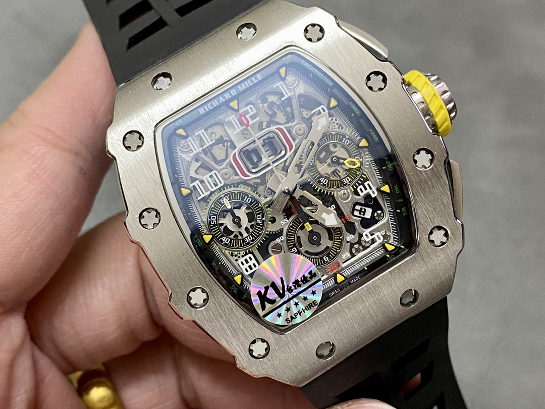 Richard Mille RM 11-03 Automatic Flyback Chronograph Silver Watch - Replica Factory