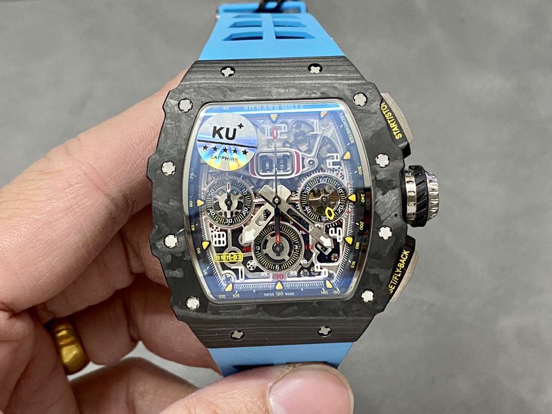 Richard Mille RM 11-03 Automatic Flyback Chronograph Blue Watch - Replica Factory
