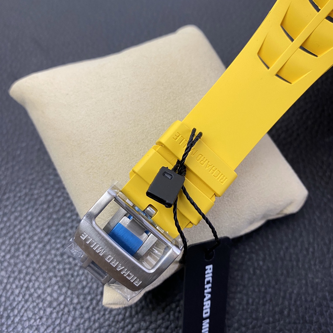 Richard Mille RM 11 03 Titanium Skeleton Dial Yellow Strap - Replica Factory