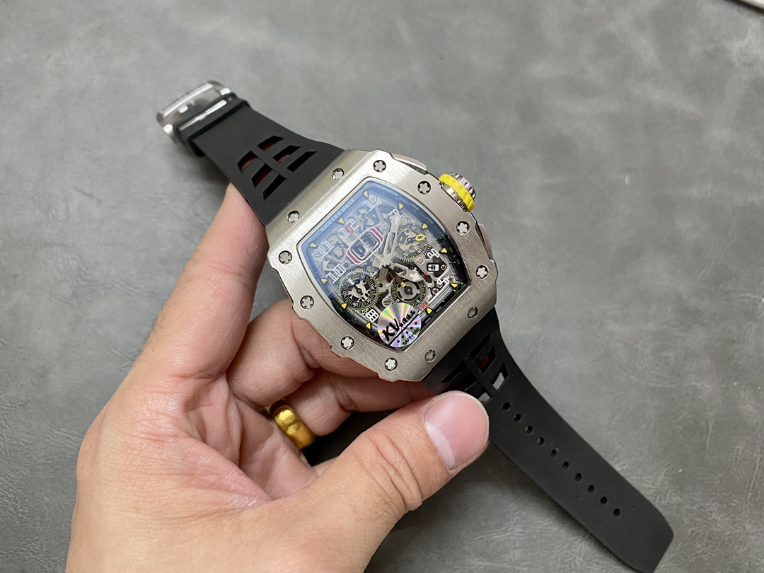 Richard Mille RM 11-03 Automatic Flyback Chronograph Silver Watch - Replica Factory