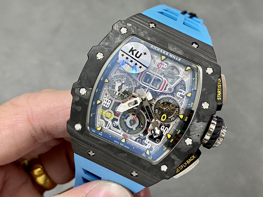 Richard Mille RM 11-03 Automatic Flyback Chronograph Blue Watch - Replica Factory