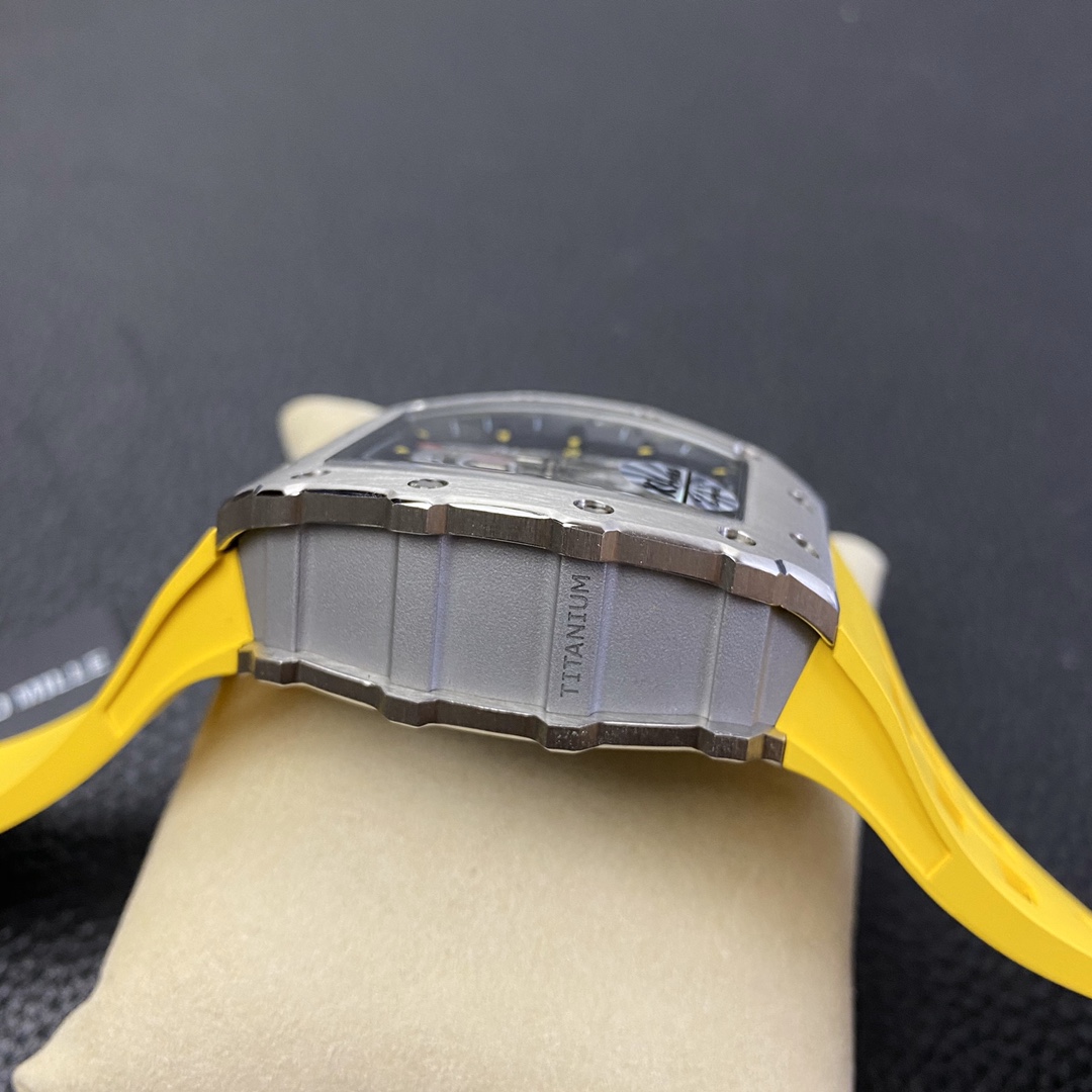 Richard Mille RM 11 03 Titanium Skeleton Dial Yellow Strap - Replica Factory