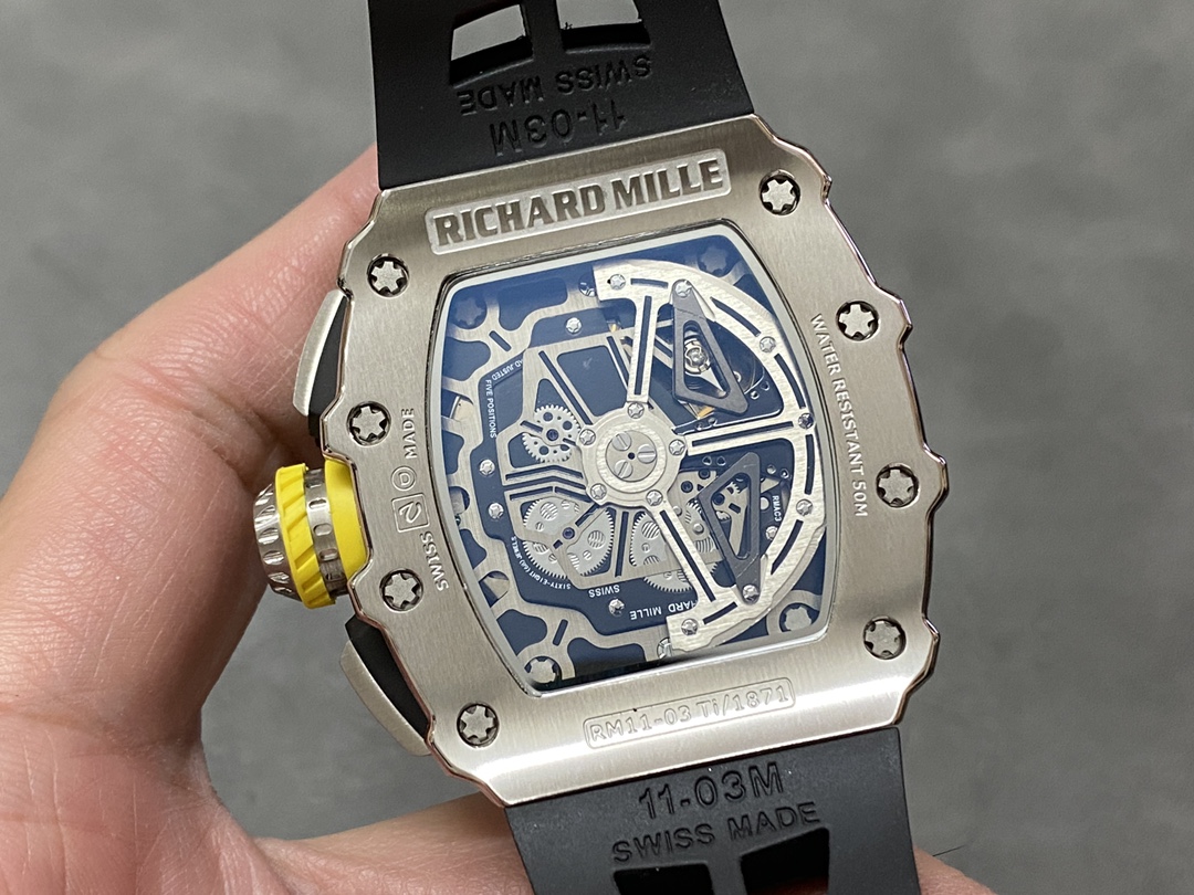 Richard Mille RM 11-03 Automatic Flyback Chronograph Silver Watch - Replica Factory
