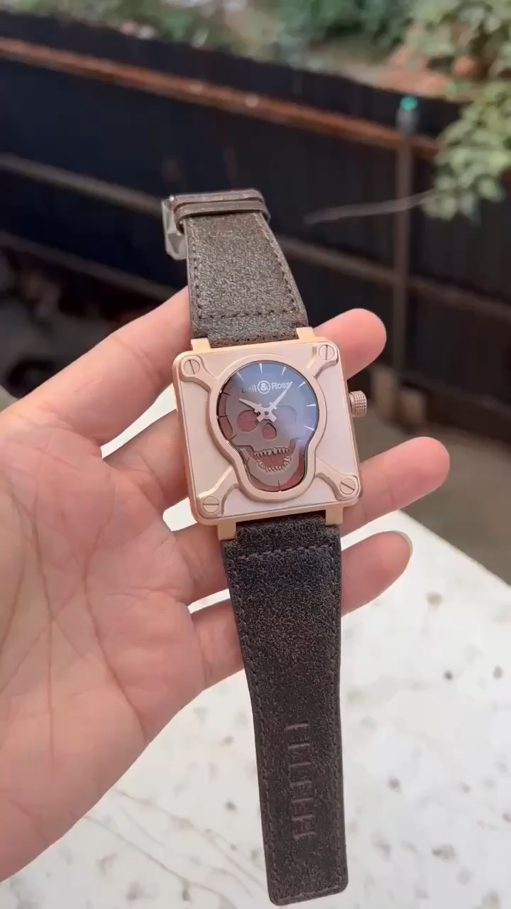 Bell & Ross BR0192-SKULL-BR BR 01 Skull Bronze 46 mm Watch - Replica Factory