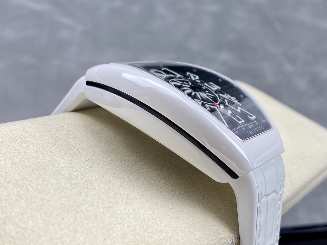 Swiss Franck Muller Framulan V45 White Ceramic Yacht Model White Arabic Numerals - Replica Factory