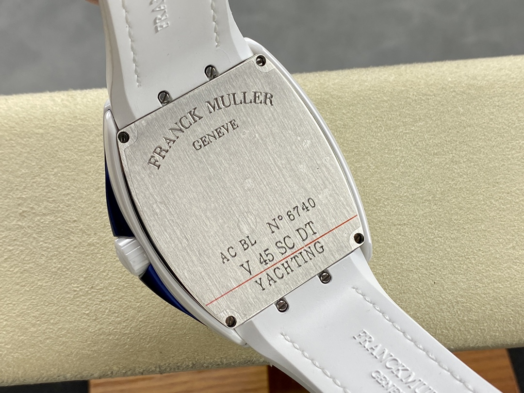 Swiss Franck Muller Framulan V45 White Ceramic Yacht Model Blue Number - Replica Factory