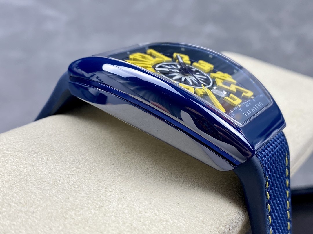 Franck Muller Framulan V45 Ceramic Yacht Model Yellow 45mm - Replica Factory