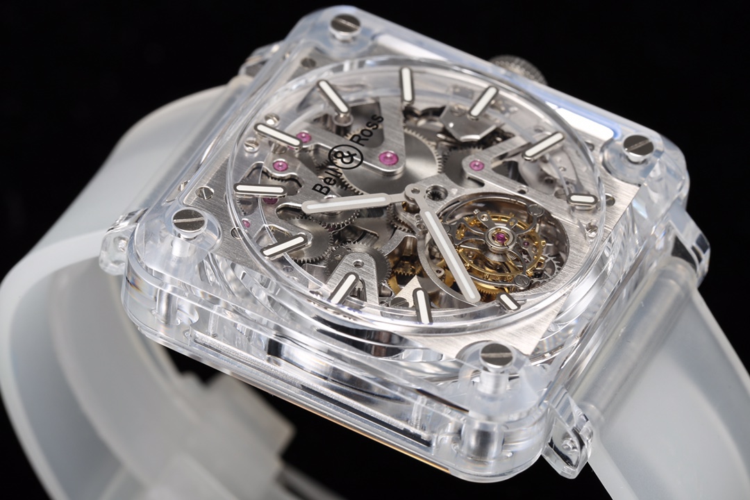 Bell & Ross BR fully transparent tourbillon watch - Replica Factory