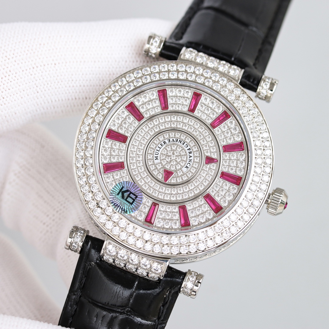 Franck Muller Double Mystery Ruby Diamond DM 42 D 2R CD Master of Complications Silver - Replica Factory