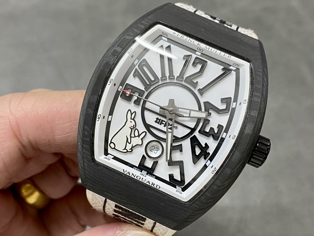 Franck Muller V45 Carbon Fiber Case White Dial - Replica Factory