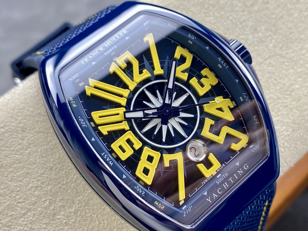 Franck Muller Framulan V45 Ceramic Yacht Model Yellow 45mm - Replica Factory