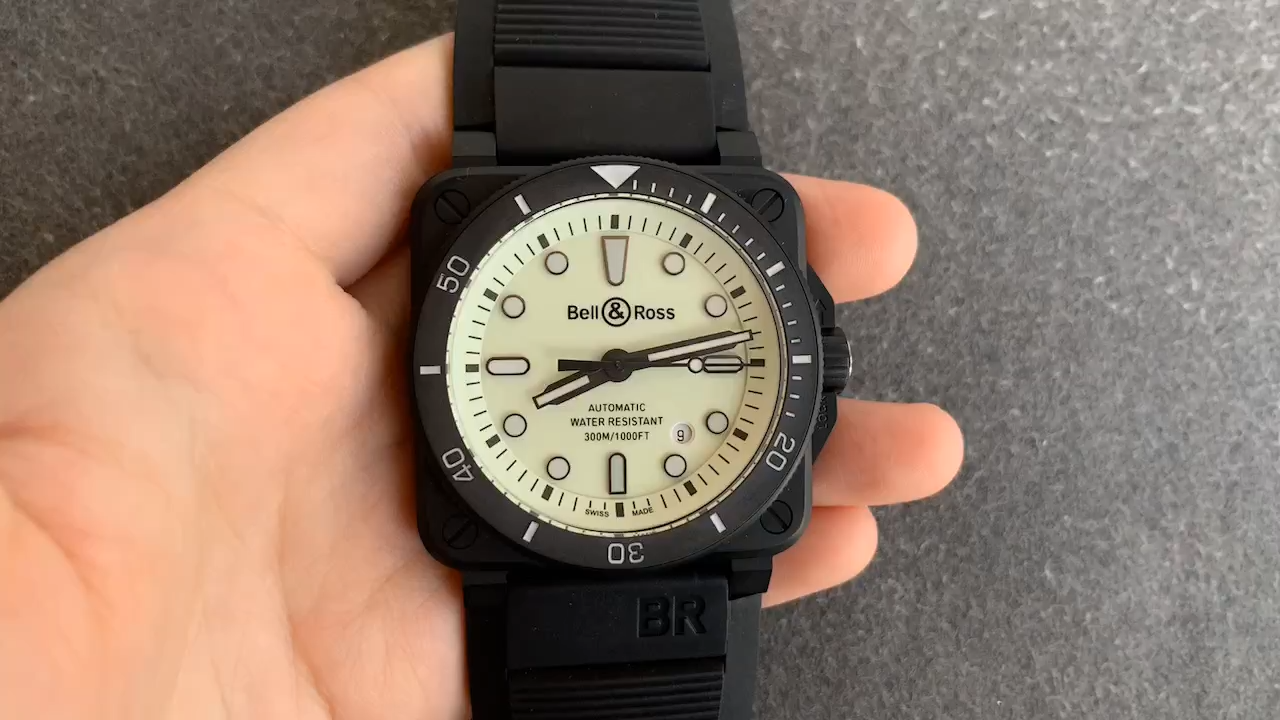 Bell & Ross Br 03 - 92 Diver Full Lum Watch - Replica Factory