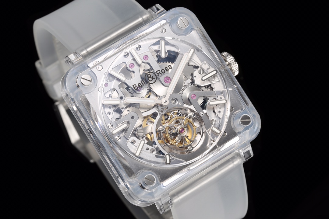 Bell & Ross BR fully transparent tourbillon watch - Replica Factory