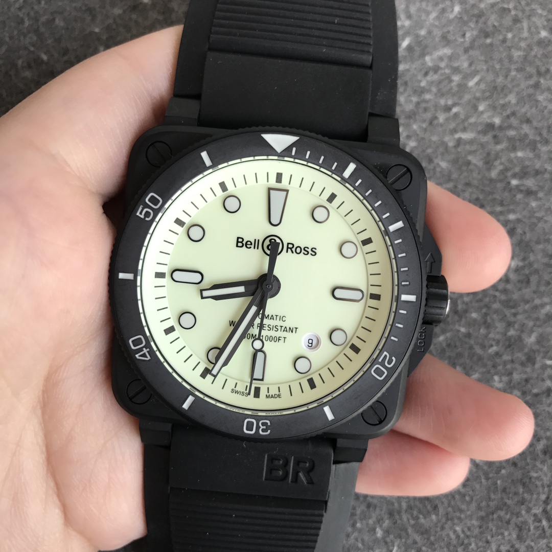 Bell & Ross Br 03 - 92 Diver Full Lum Watch - Replica Factory